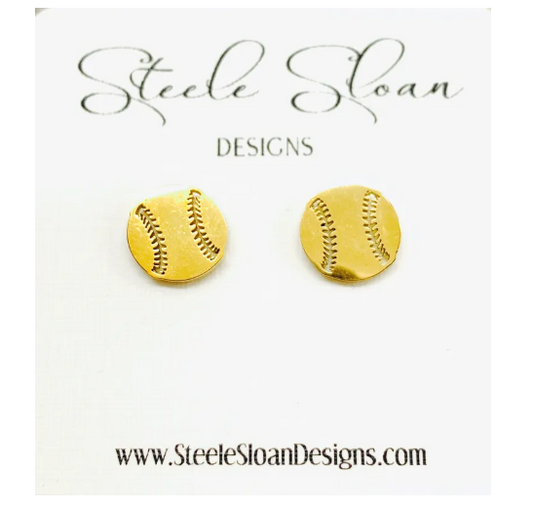 Baseball Stud Earrings