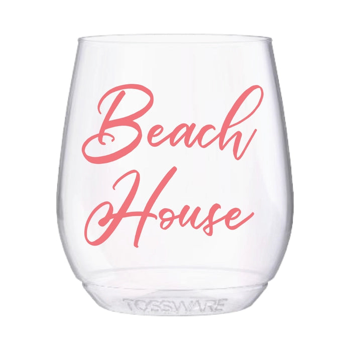 Beach House Stemless Wine Tossware