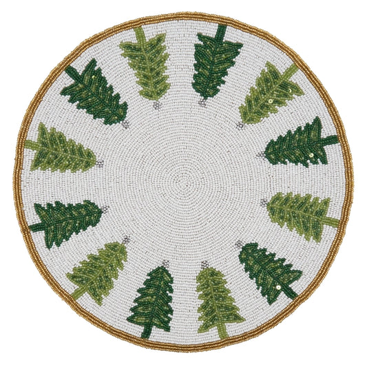 Beaded Christmas Tree Placemat