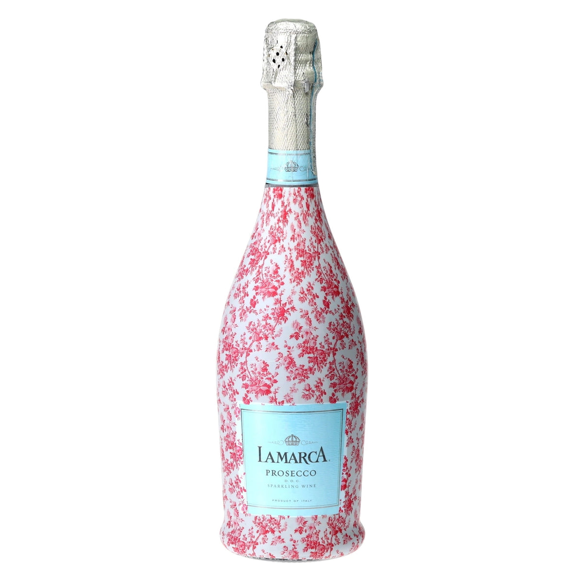 Beau Bottles Grandmillennial Pink Floral Prosecco Bottle Wrap