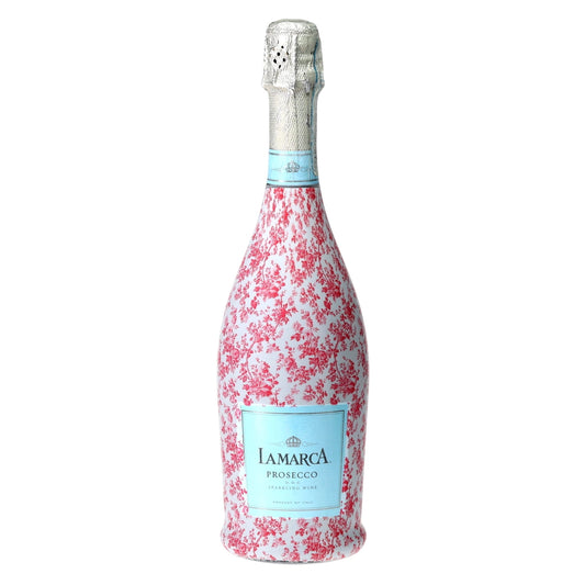 Beau Bottles Grandmillennial Pink Floral Prosecco Bottle Wrap
