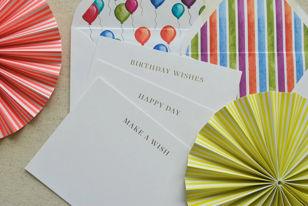 Assorted Foil Birthday Notecards