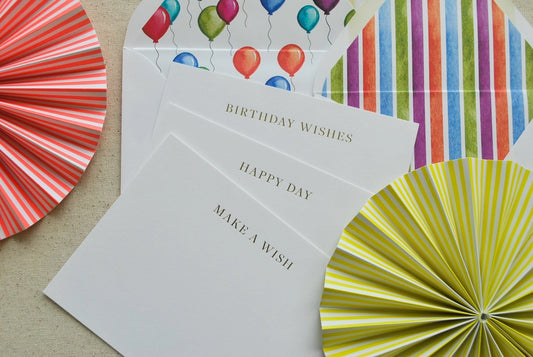 Assorted Foil Birthday Notecards