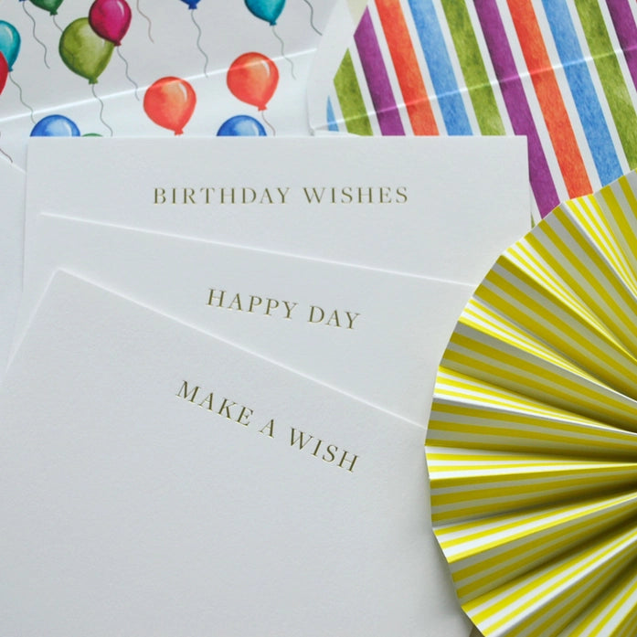 Assorted Foil Birthday Notecards