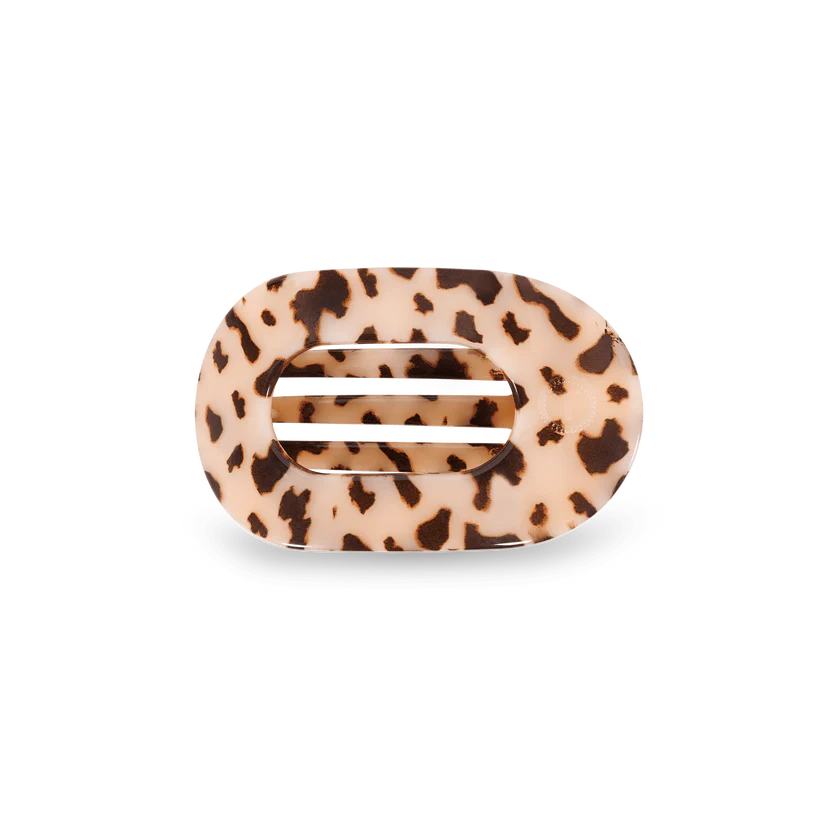 Teleties Blonde Tortoise Flat Round Hair Clip