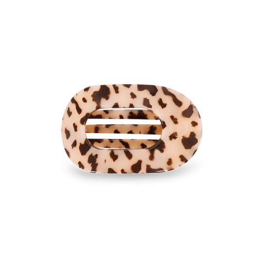 Teleties Blonde Tortoise Flat Round Hair Clip