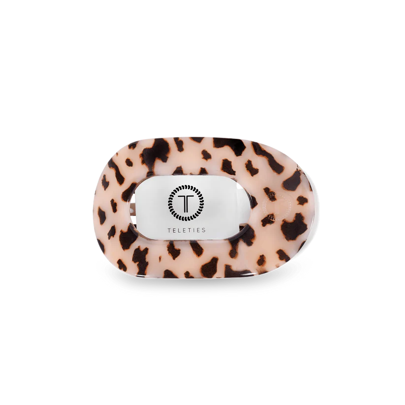 Teleties Blonde Tortoise Flat Round Hair Clip