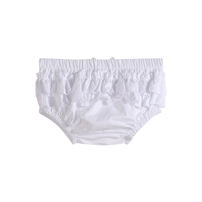 White and Pink Baby Bloomers Woven 2pc Set