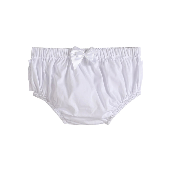 White and Pink Baby Bloomers Woven 2pc Set