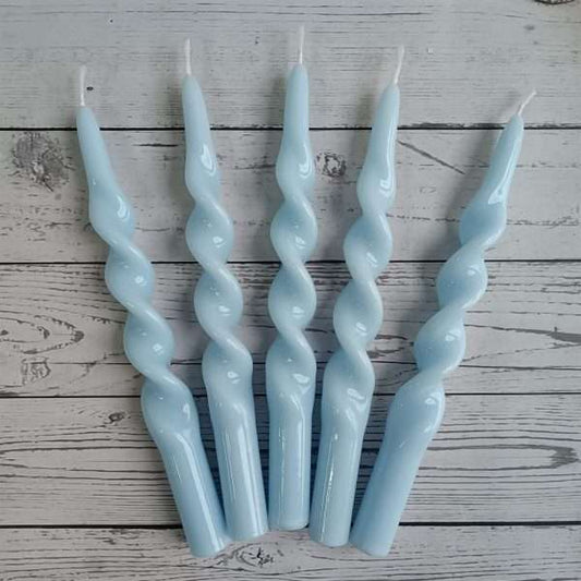 Set of 2 Spiral Taper Candles