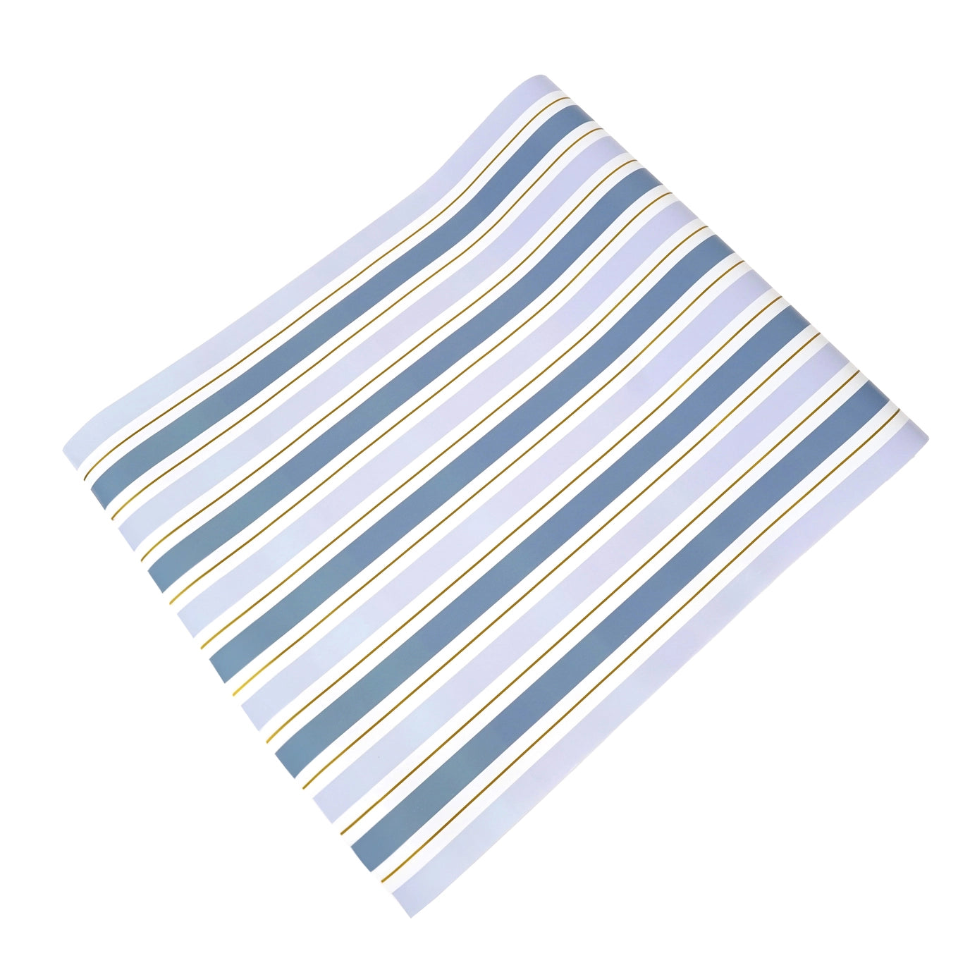 Blue Striped Paper Table Runner