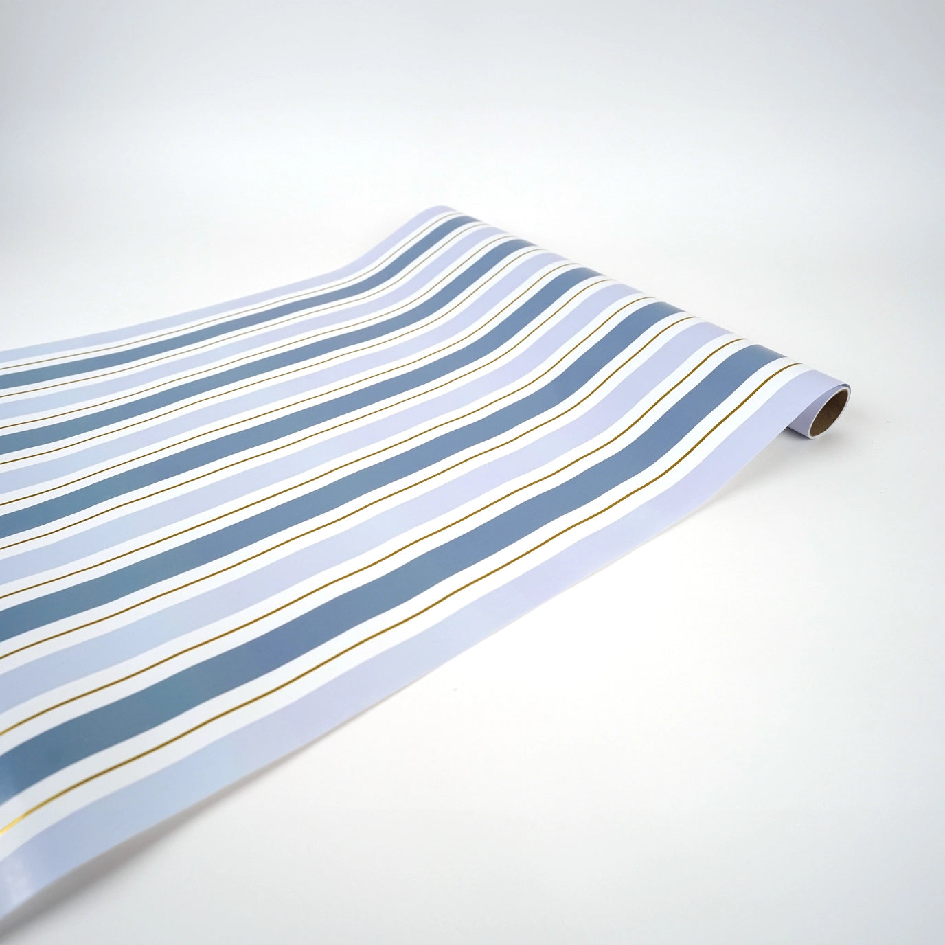 Blue Striped Paper Table Runner