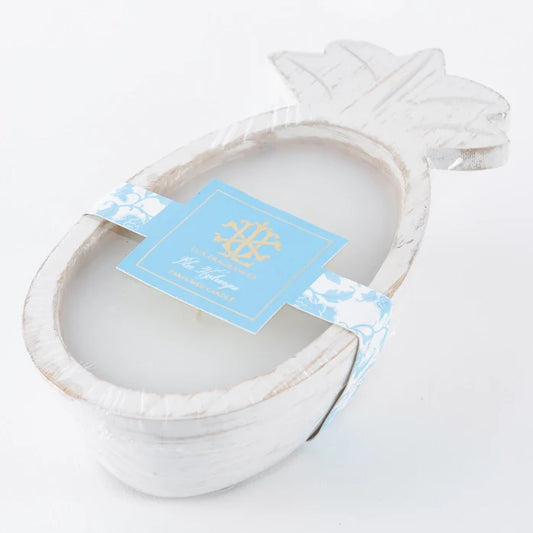 Blue Hydrangea Pineapple Dough Bowl Candle