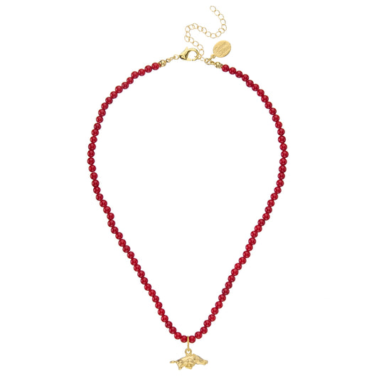 Susan Shaw Alys Wild Boar Red Coral Necklace