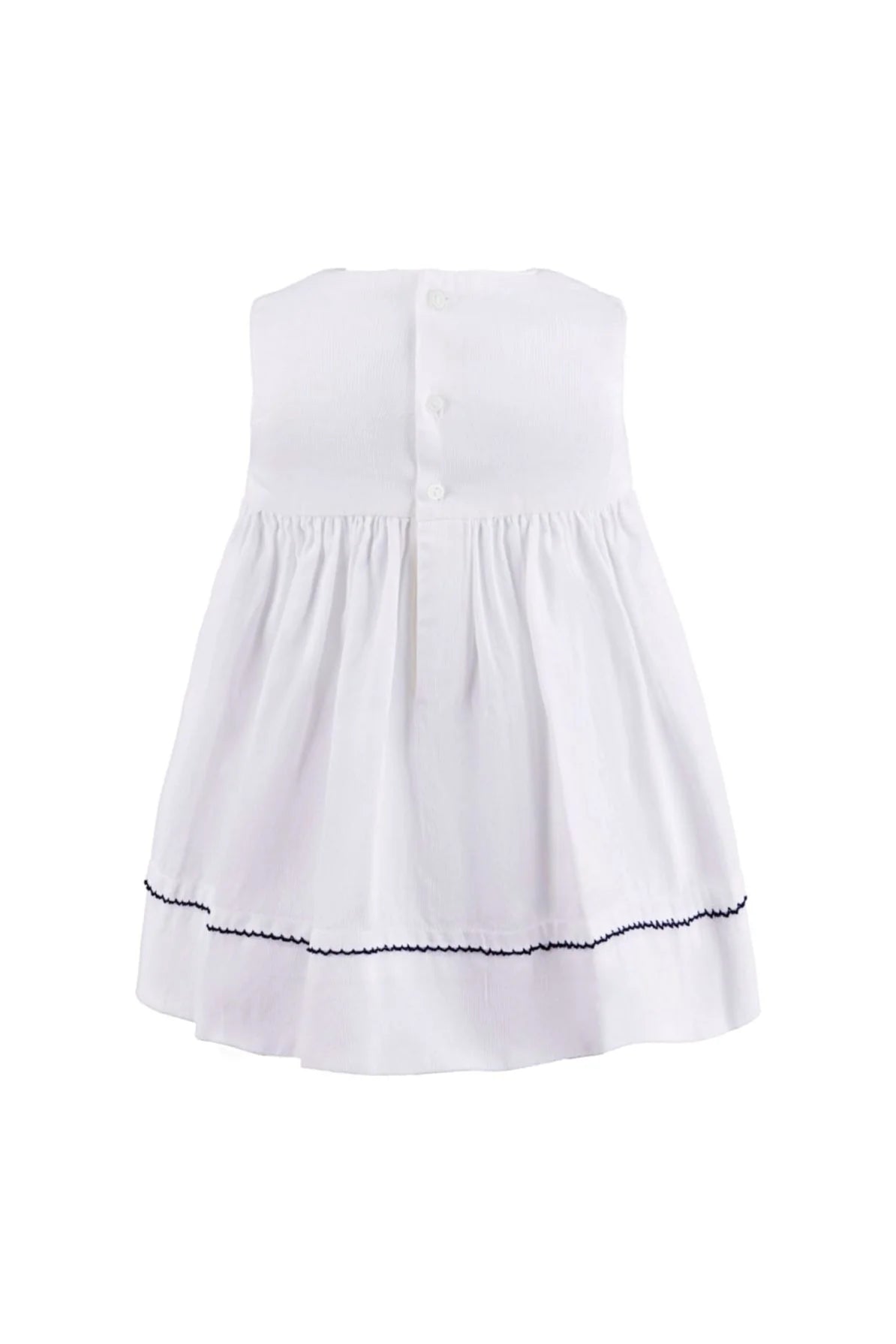 White Smocked Freedom Boats Dress