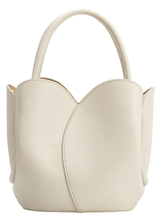 Melie Bianco Tulip Bone Top Handle Bag
