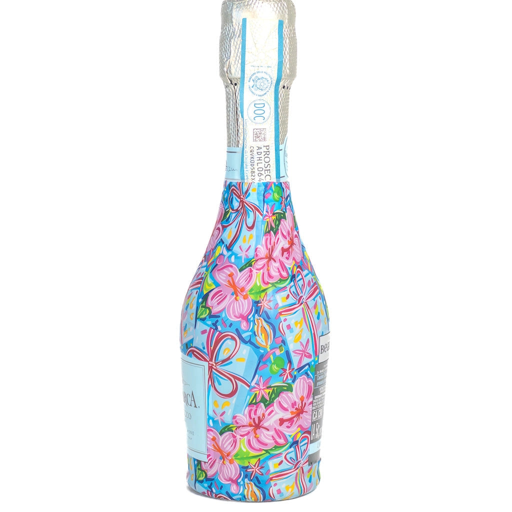 Beau Bottles Mini Prosecco Wrap Set – Happy Birthday Brushed Presents