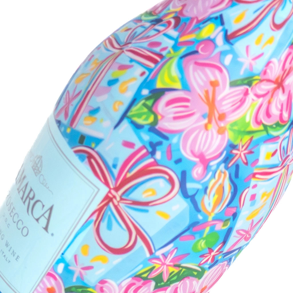 Beau Bottles Mini Prosecco Wrap Set – Happy Birthday Brushed Presents