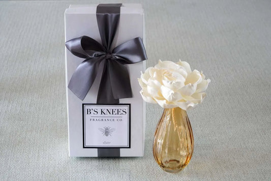 B's Knee Slate Large Bloom Diffuser in Amber Vase