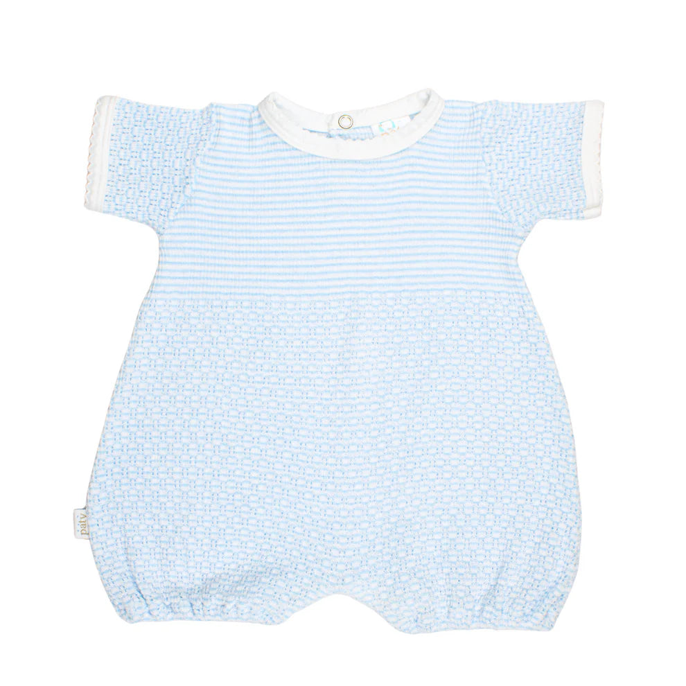 Paty Knit Bubble – Blue With White Trim and Pima Binding