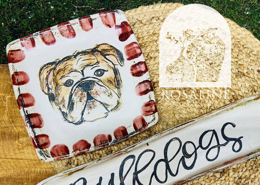 Rosaline Pottery Bulldog Salad Plate