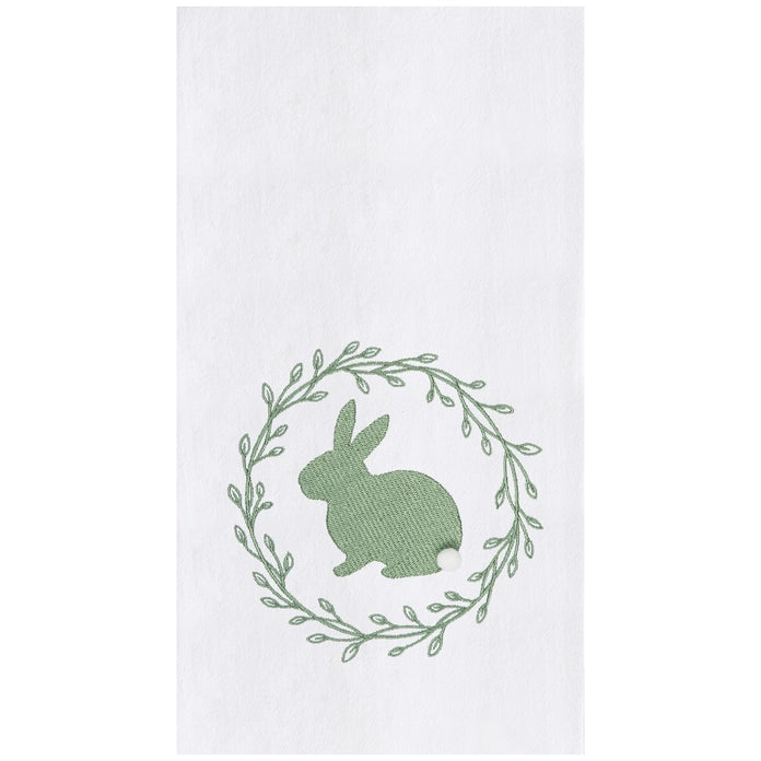 Spring Greens Bunny Kitchen Towel