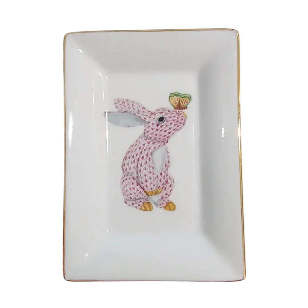 Spring Bunny Porcelain Trinket Tray
