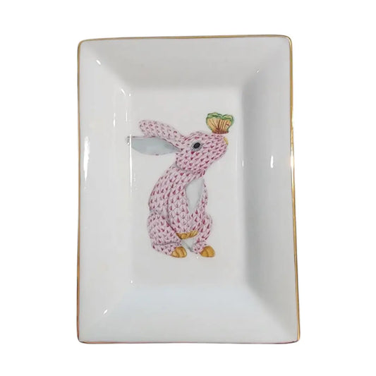 Spring Bunny Porcelain Trinket Tray