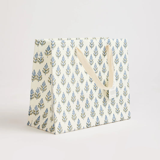 Hand Block Printed Gift Bag - Buti Blue Stone