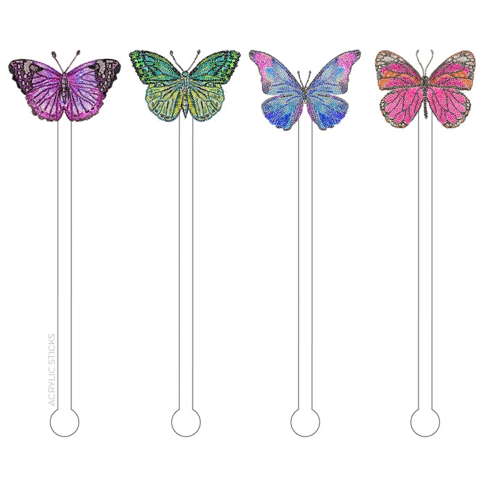 Butterflies Acrylic Stir Sticks