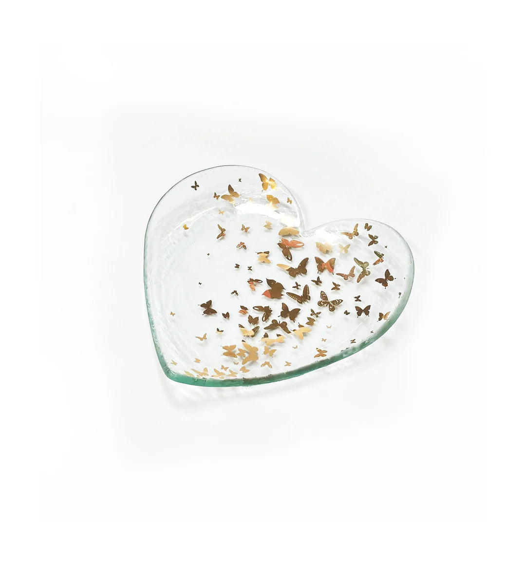 Annieglass Butterfly Heart Plate
