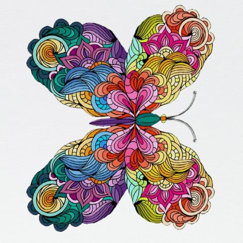 Colorful Butterfly Wooden Jigsaw Puzzle