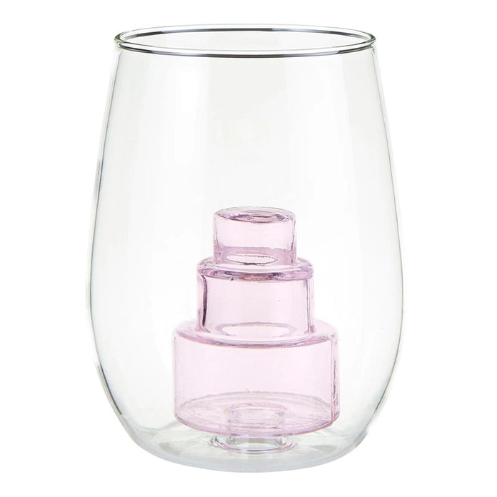 Stemless Wine Glass with Figurine