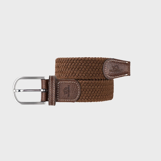 Camel Brown Elastic Braided Belt