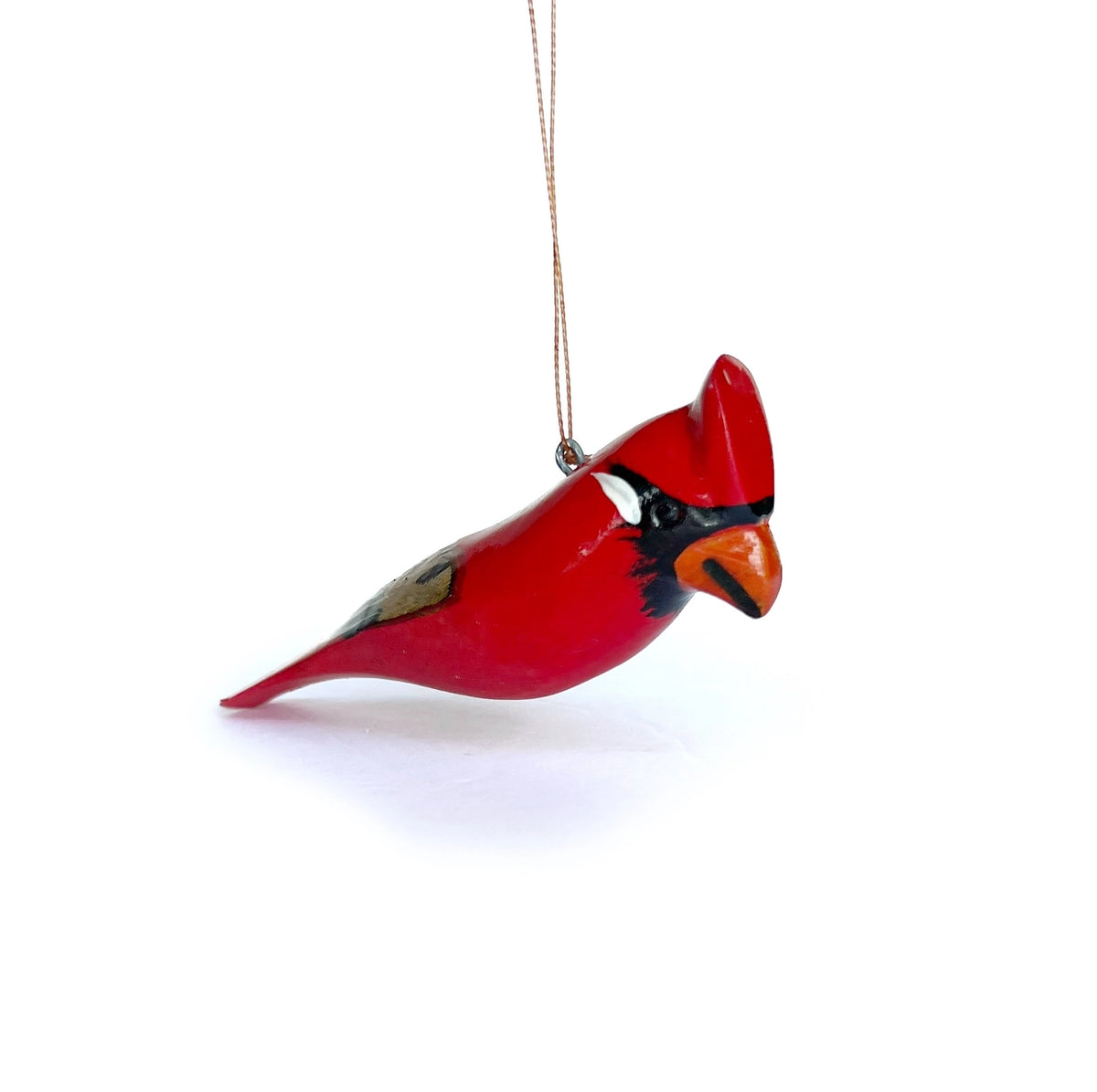 Cardinal Wood Bird Ornament