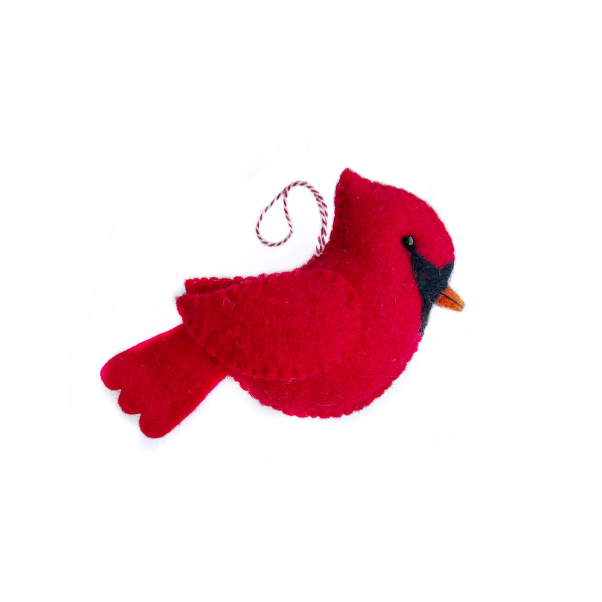 Large Cardinal Felt Wool Christmas Ornament