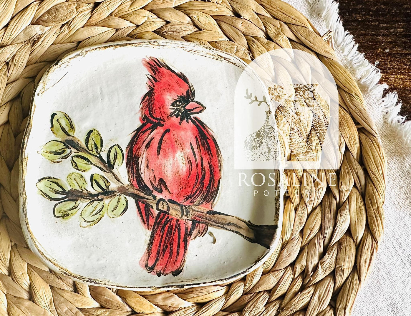 Rosaline Pottery Cardinal Plate