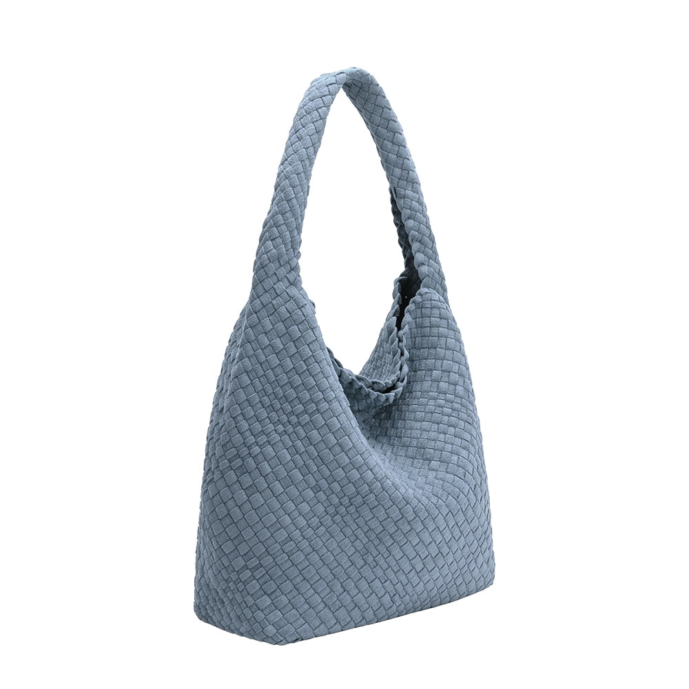 Johanna Chambray Suede Shoulder Bag