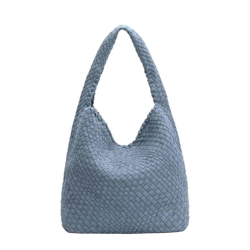 Johanna Chambray Suede Shoulder Bag