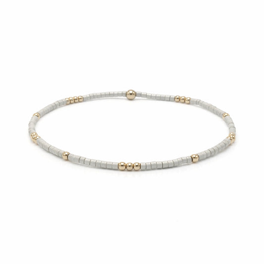 2mm Newport Champagne + Gold Filled Waterproof Bracelet