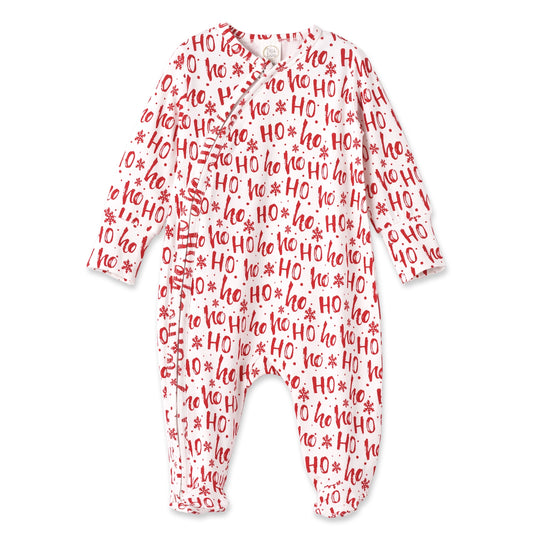 Christmas Ho-Ho-Ho Bamboo Baby Zipper Romper