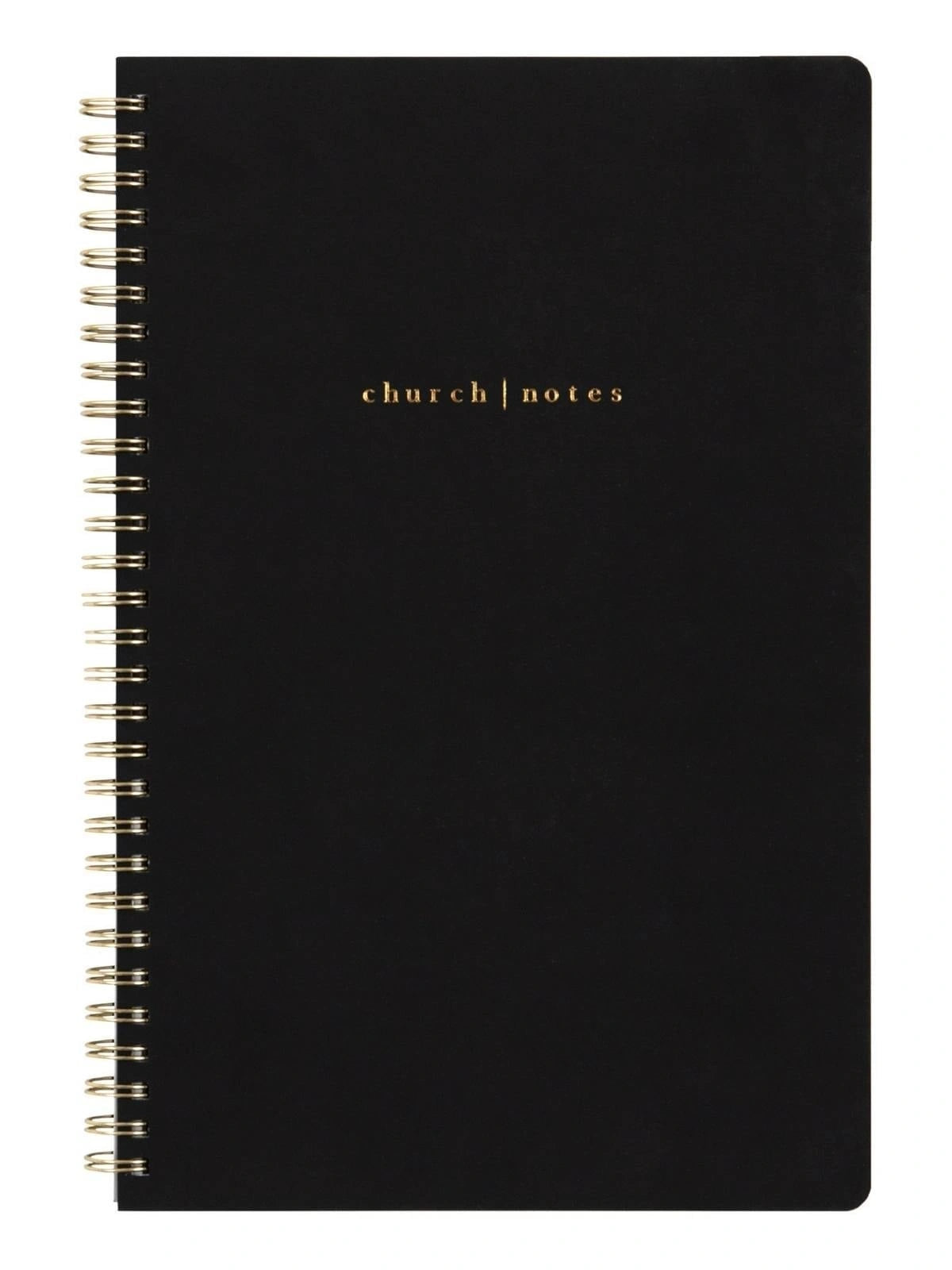 Black Bible Study Spiral Notebook with Reference Maps