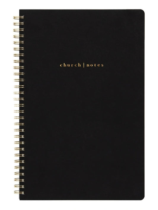 Black Bible Study Spiral Notebook with Reference Maps