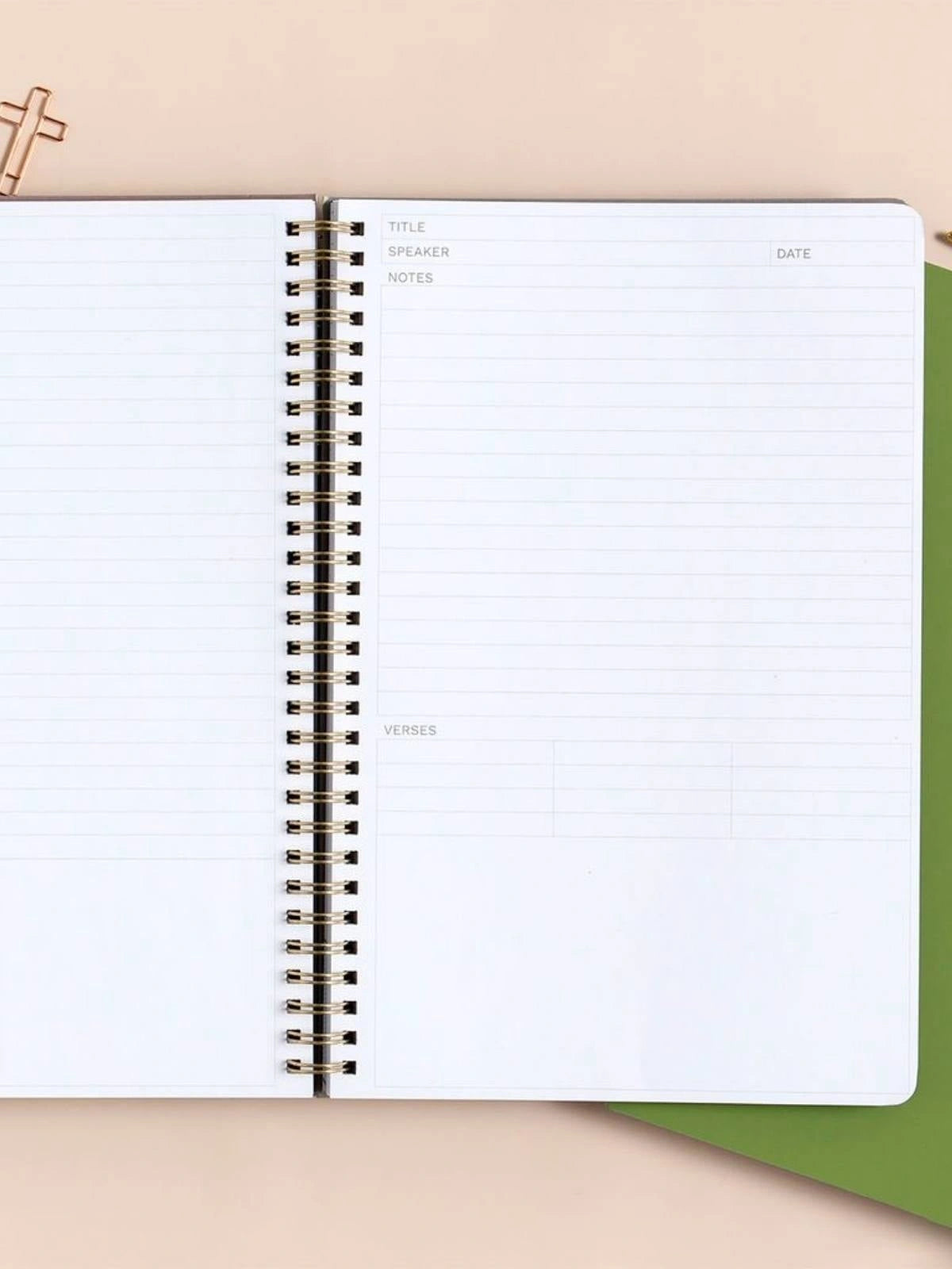 Black Bible Study Spiral Notebook with Reference Maps