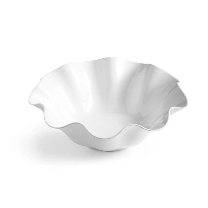 Small White Clam Melamine Serving Bowl