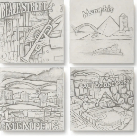 Scenes of Memphis Coaster Set