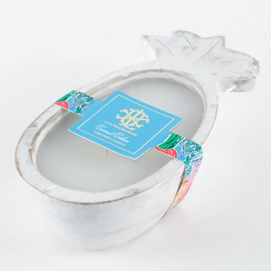 Coconut Cabana Whitewashed Pineapple Candle