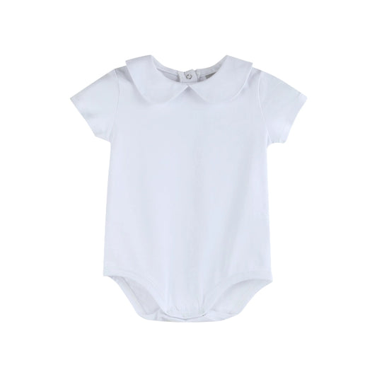 White Collar Baby Romper Girl or Boy