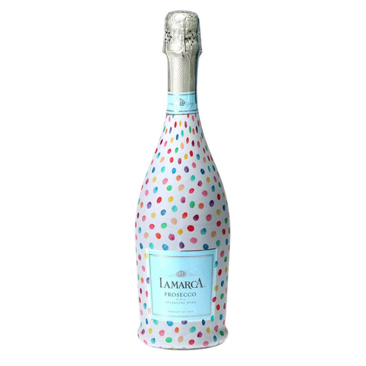 Beau Bottles Colorful Dots Prosecco Bottle Wrap