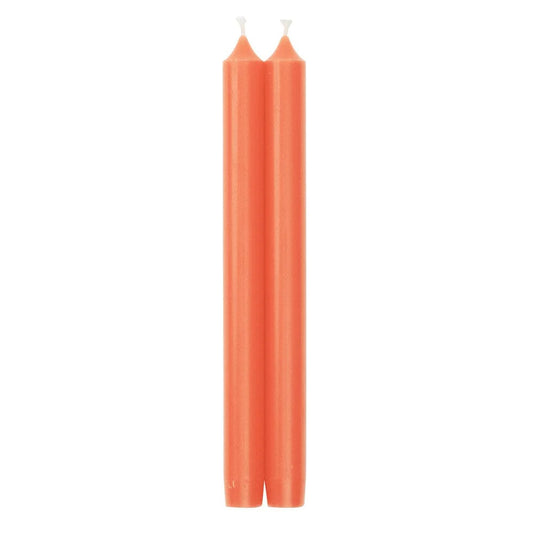 Coral 10" Crown Taper Candle Set of 2